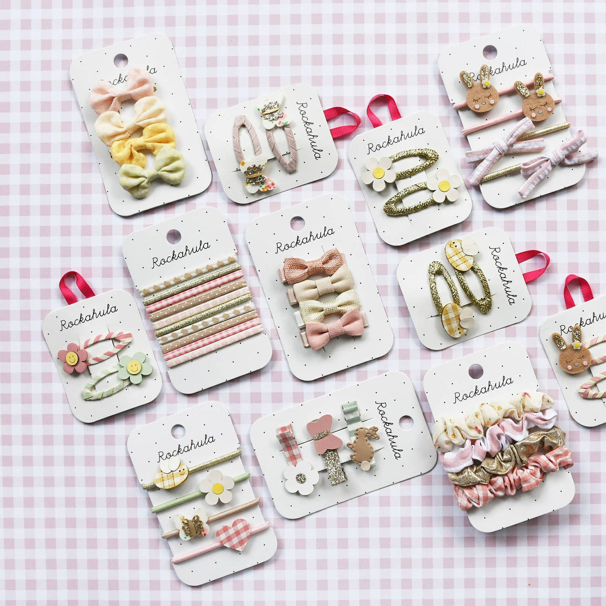 Linen Mini Bow Clips