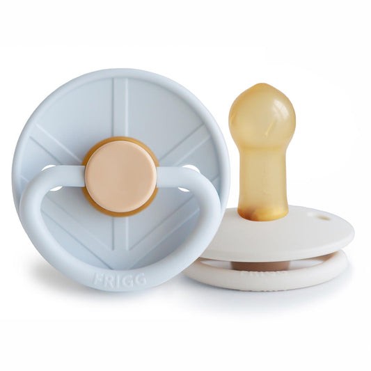 FRIGG Viking Pacifier 2 Pack Latex – 6-18 months / Pale Blue and Cream