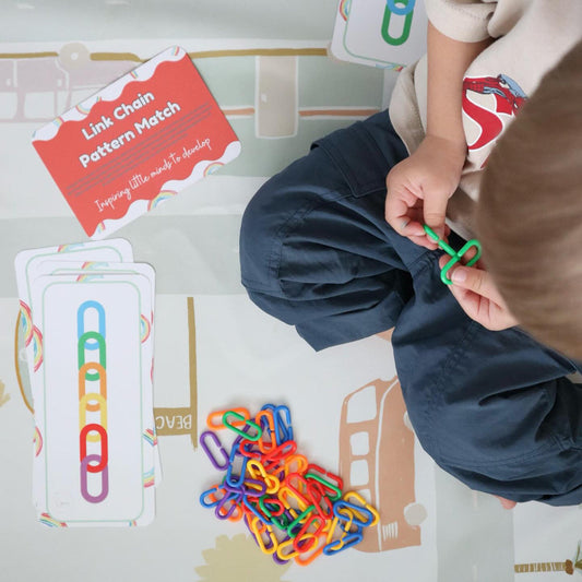Toddler Busy Bag - Link Chains Pattern Match