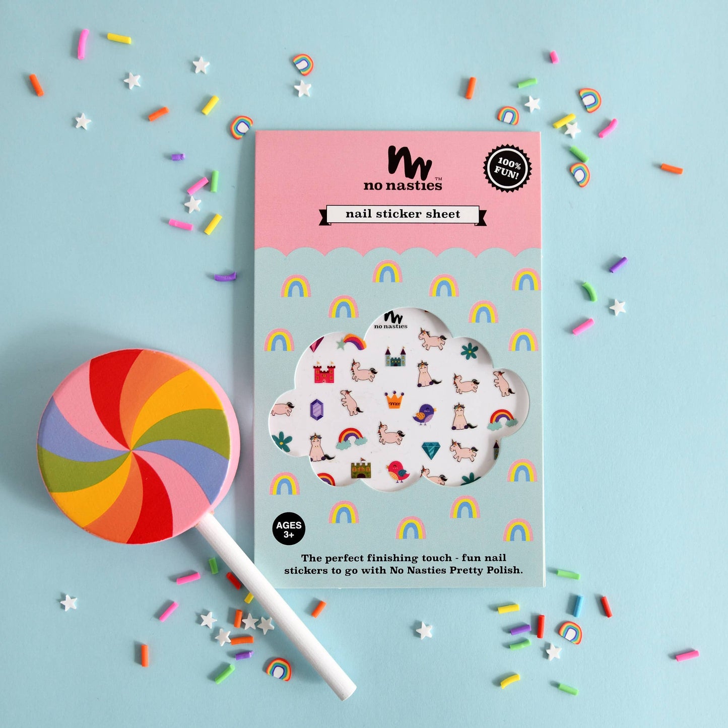 No Nasties Kids Nail Stickers - Random design