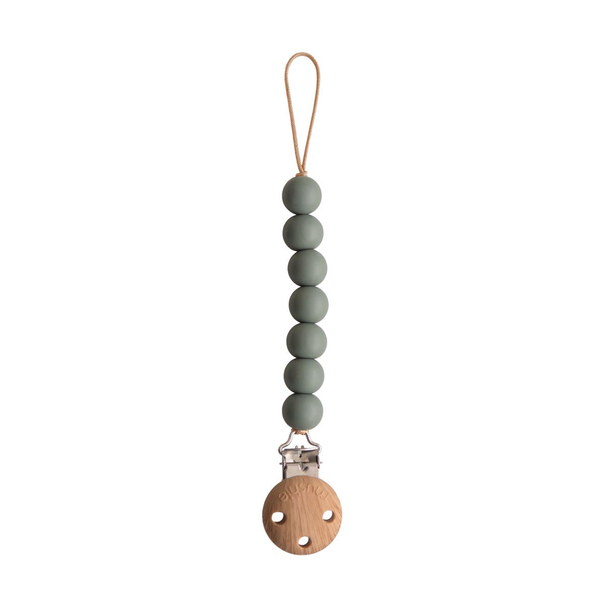 Mushie Halo Pacifier Clip – Dried Thyme