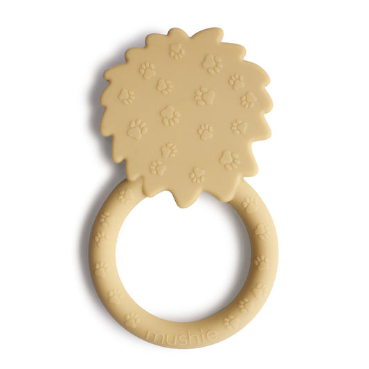 Mushie Lion Teether – Pale Daffodil