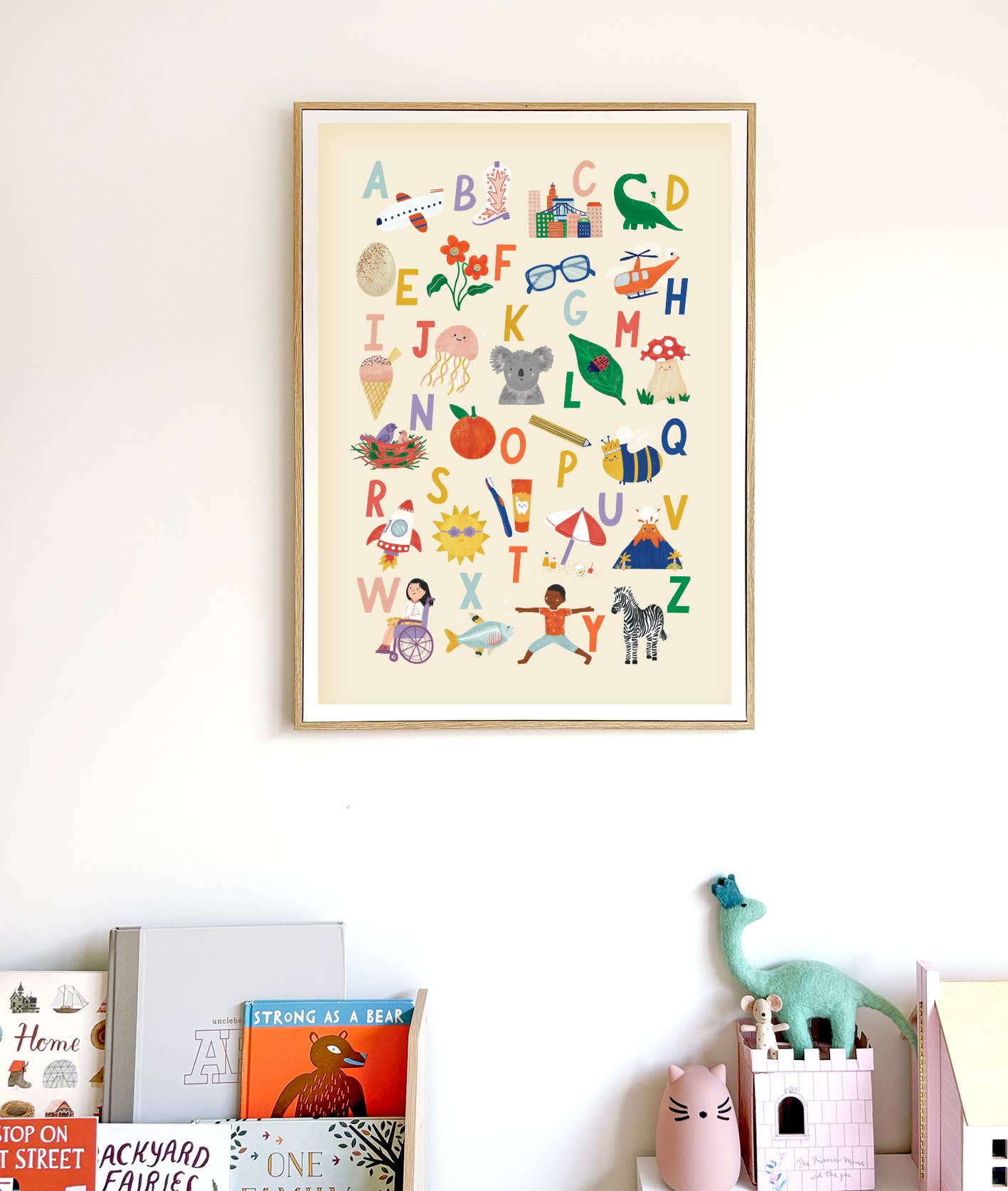 Alphabet Print - Modern Educational Kid's Wall Art: A4