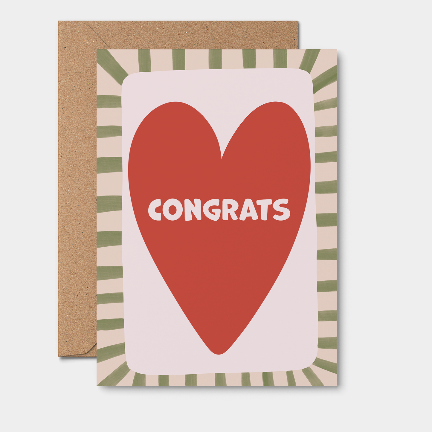 Congrats Card: congratulations, wedding, engagement, green