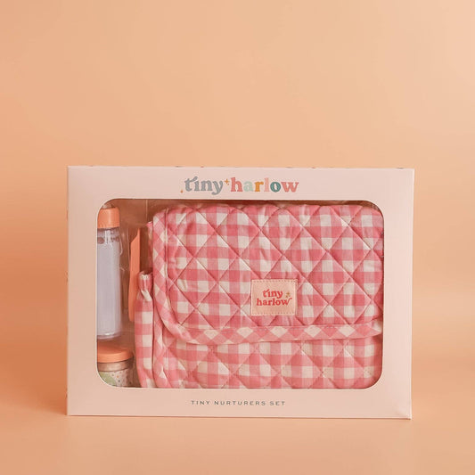 Tiny Nurturers Set - Pink gingham