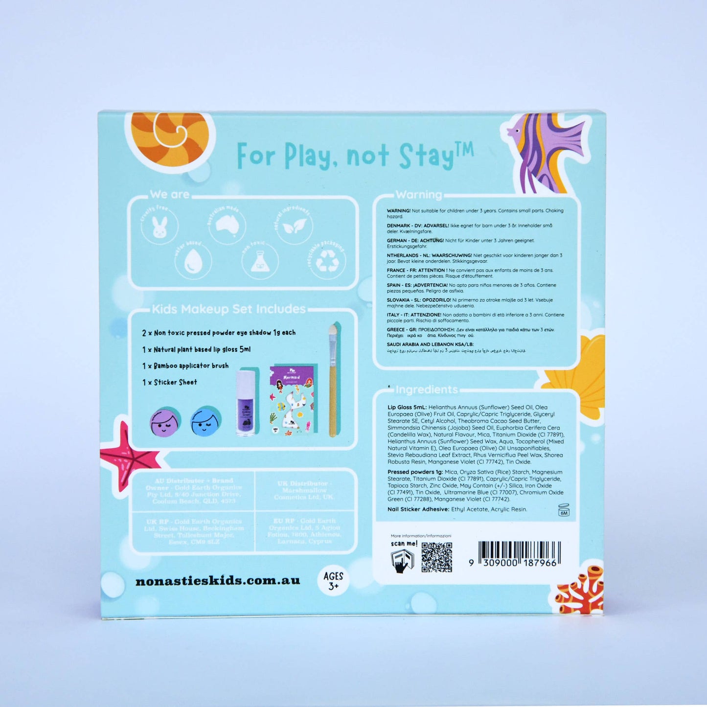 Mermaid Dreams Natural No Nasties Kids Makeup Gift Set