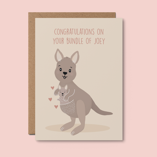 Bundle of Joey | AUSTRALIAN BABY SHOWER CARD | newborn
