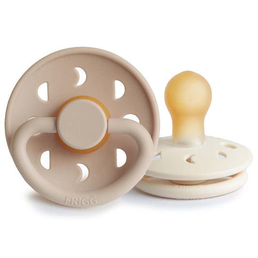 FRIGG Night Pacifier 2 Pack Latex – 0-6 months / Cream and Croissant