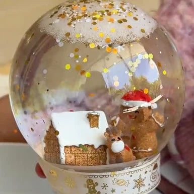 DIY Christmas Snow Globe - Gingerbread Glow