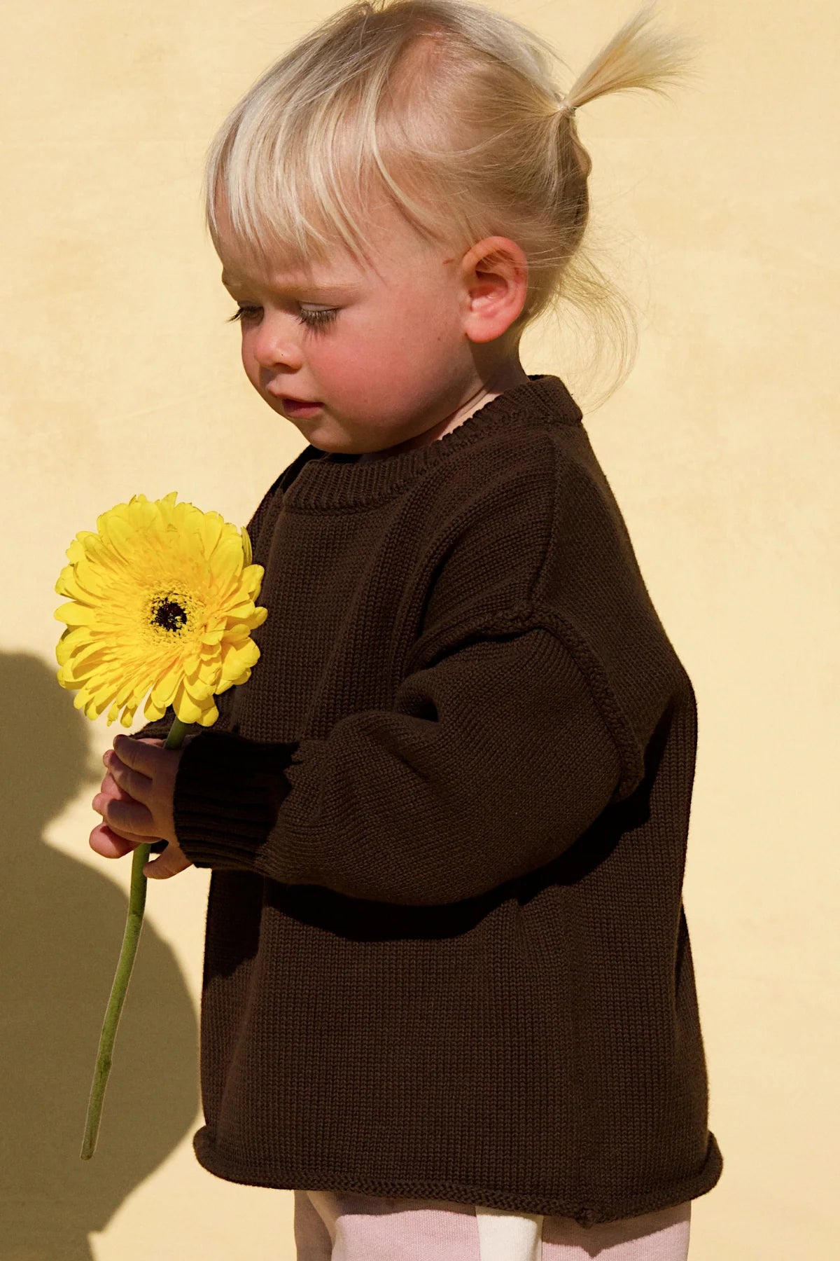 LITTLE. THE LABEL SANDY KNIT - CHOC