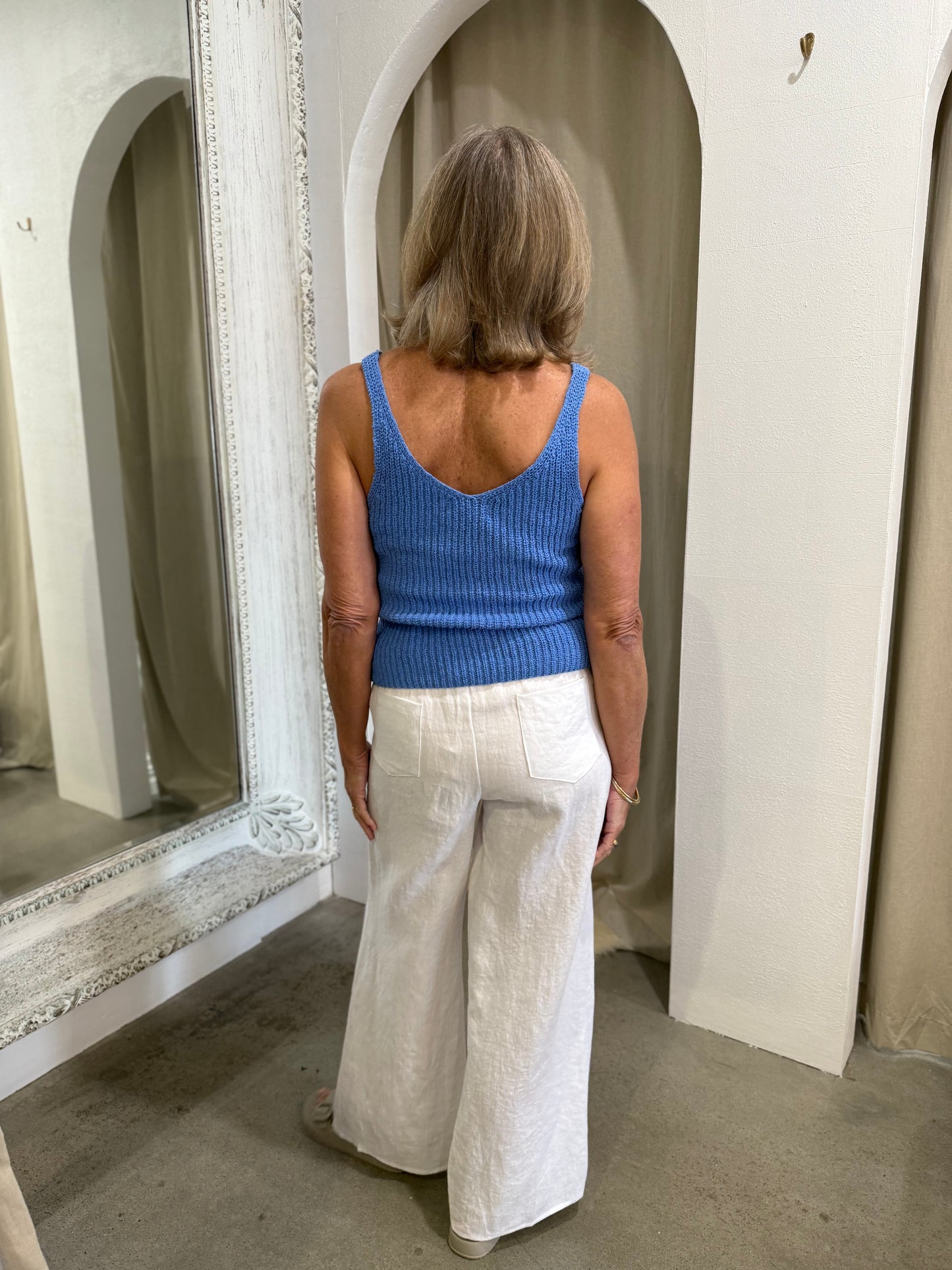 SORRENTO KNIT TANK - AZURE