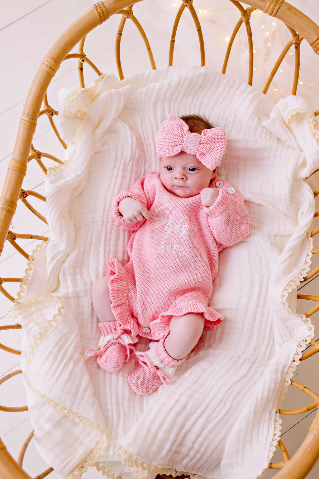 Baby Knit Topknot - Blush