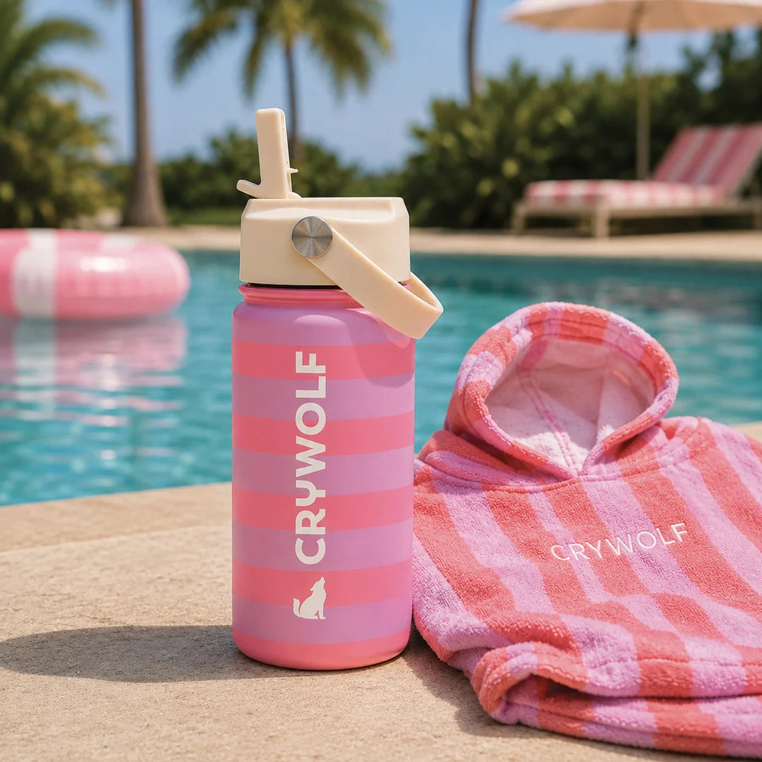 Drink Bottle (400ml) Flamingo Stripe