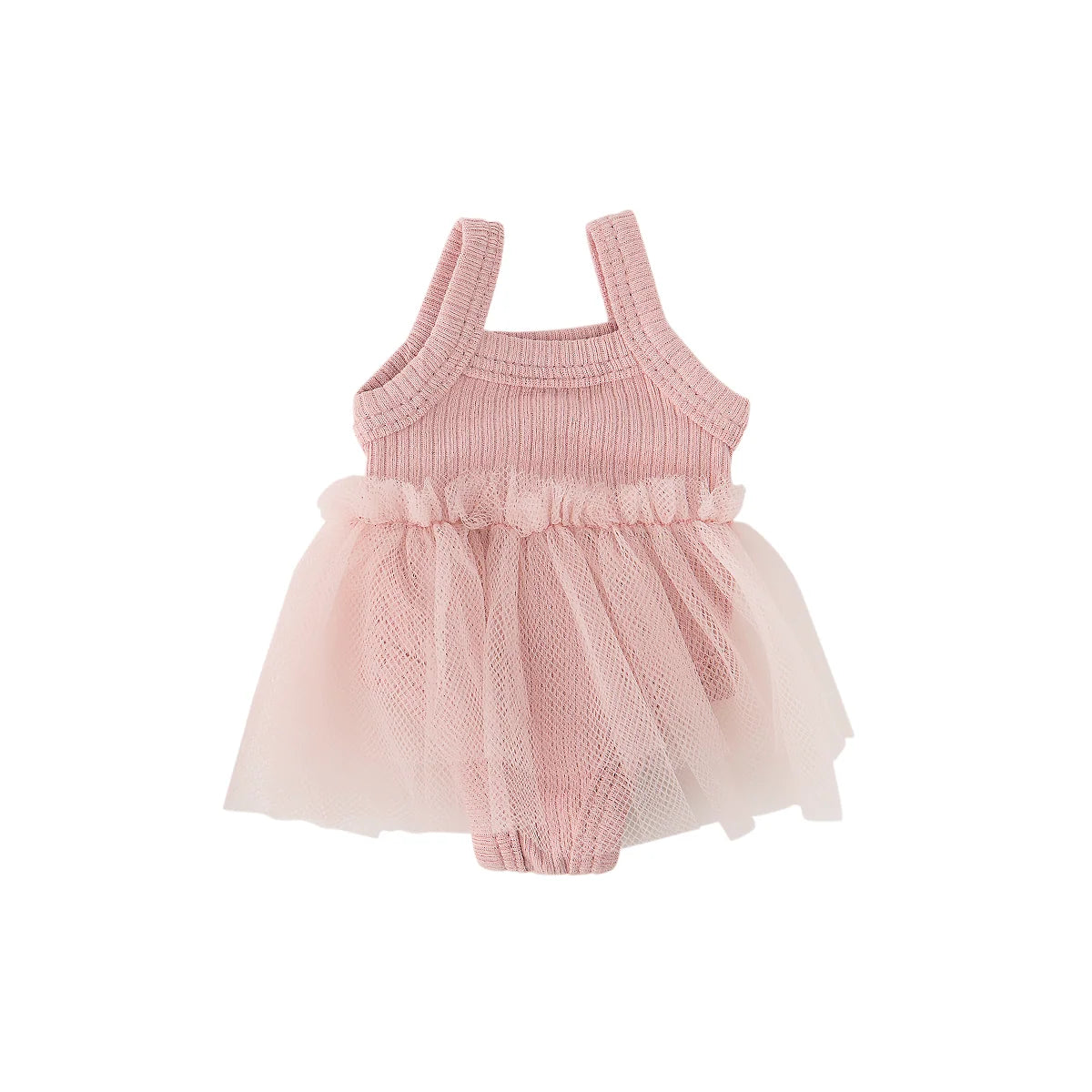 Harper Doll Singlet Tutu fits 34-38cm Dolls - Rose Blush Ribbed