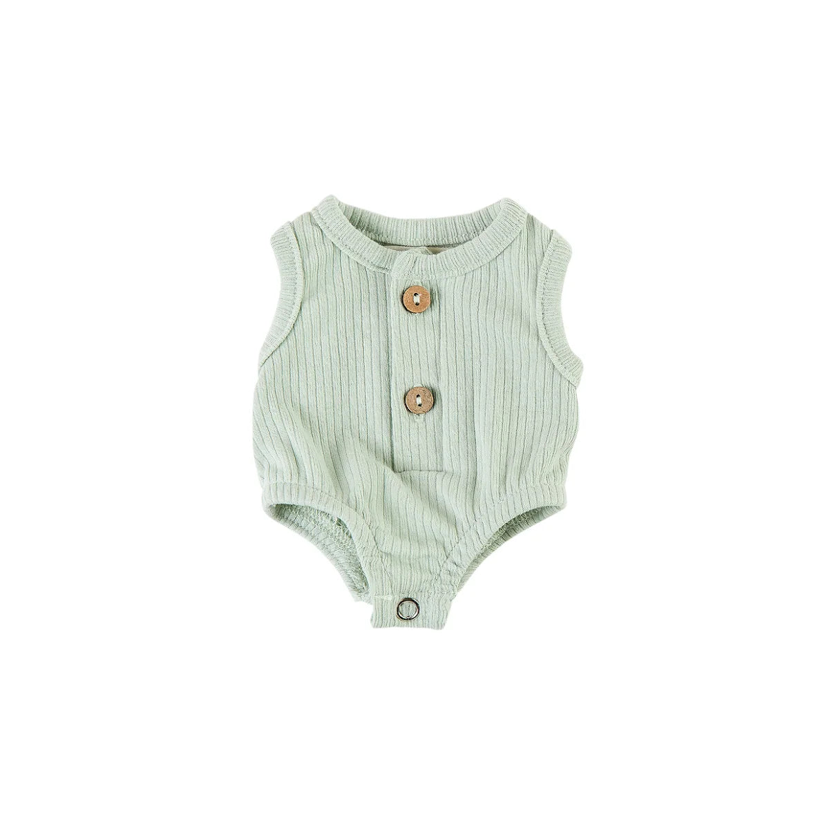 Luca Ribbed Bubble Doll Romper fits 34-38cm Dolls - Sage