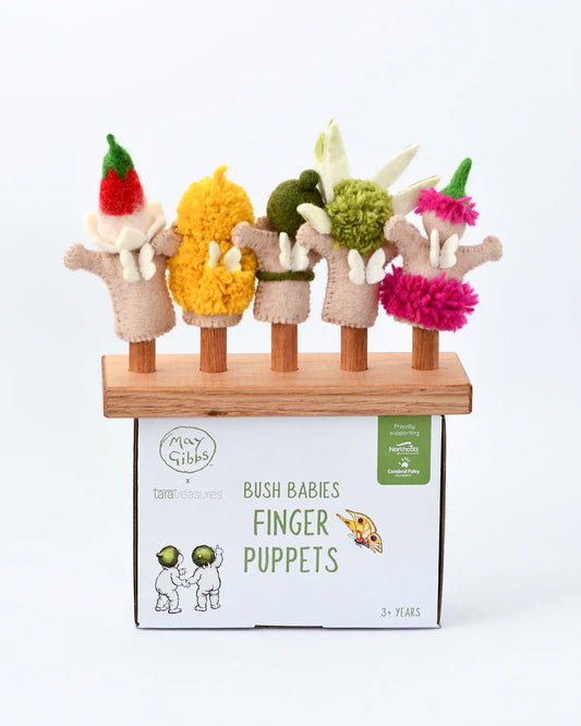 May Gibbs x Tara Treasures - Bush Babies Finger Puppets Set