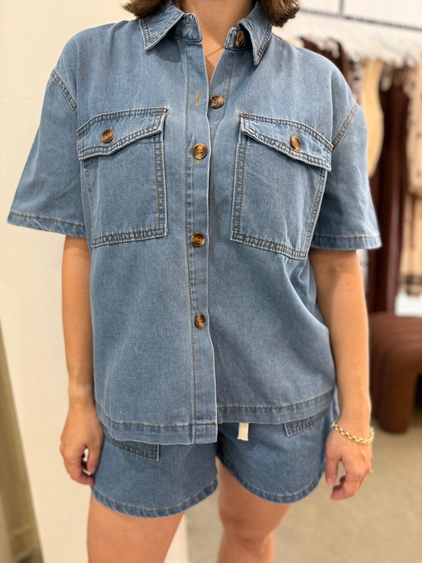 RILEY DENIM SET - LIGHT BLUE