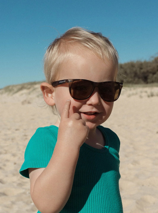 Minnie Gadget Baby Sunglasses – Khaki Tort (0–18 Months)