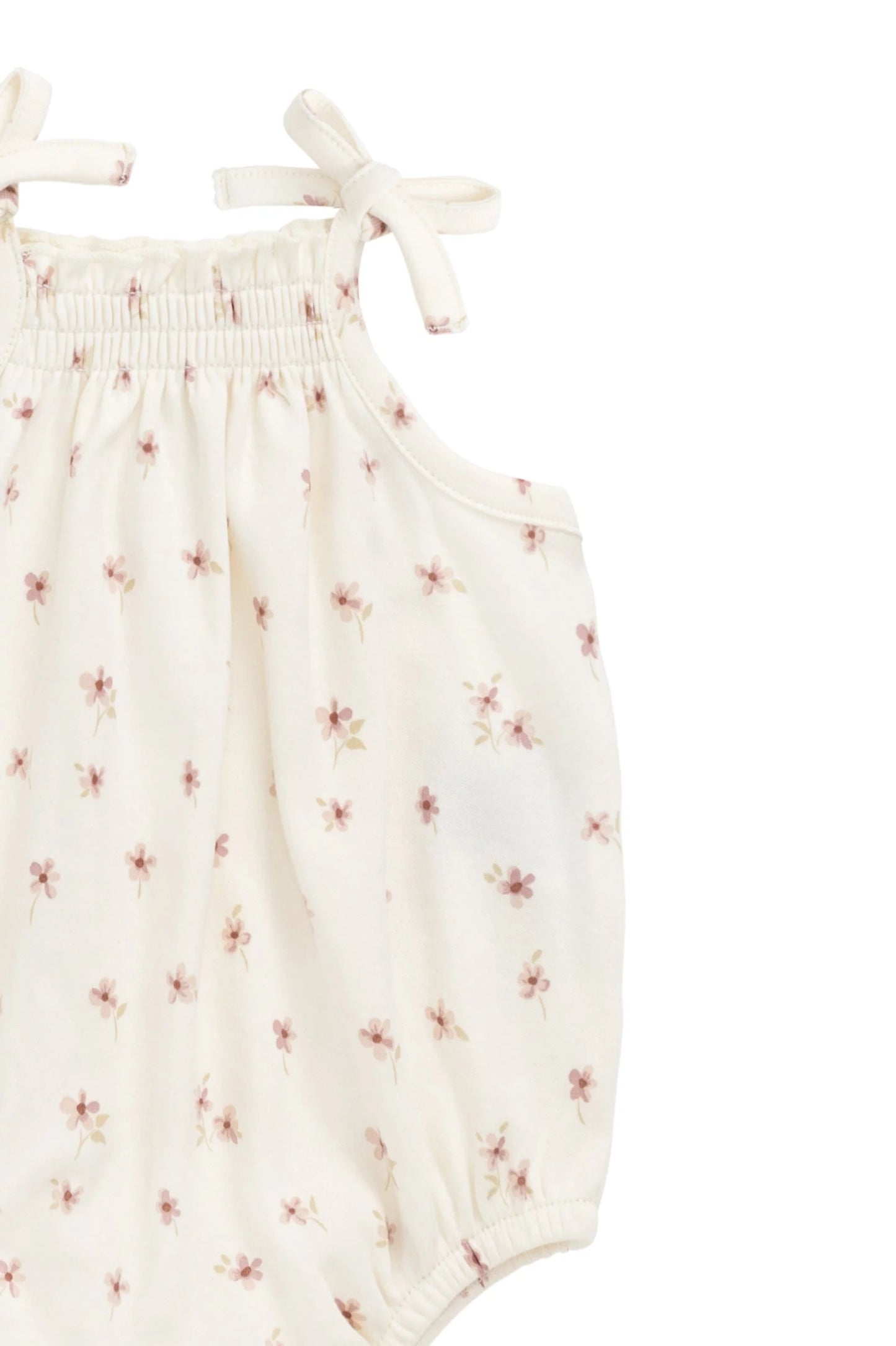 Organic Cotton Cassie Playsuit - Simple Flower Egret