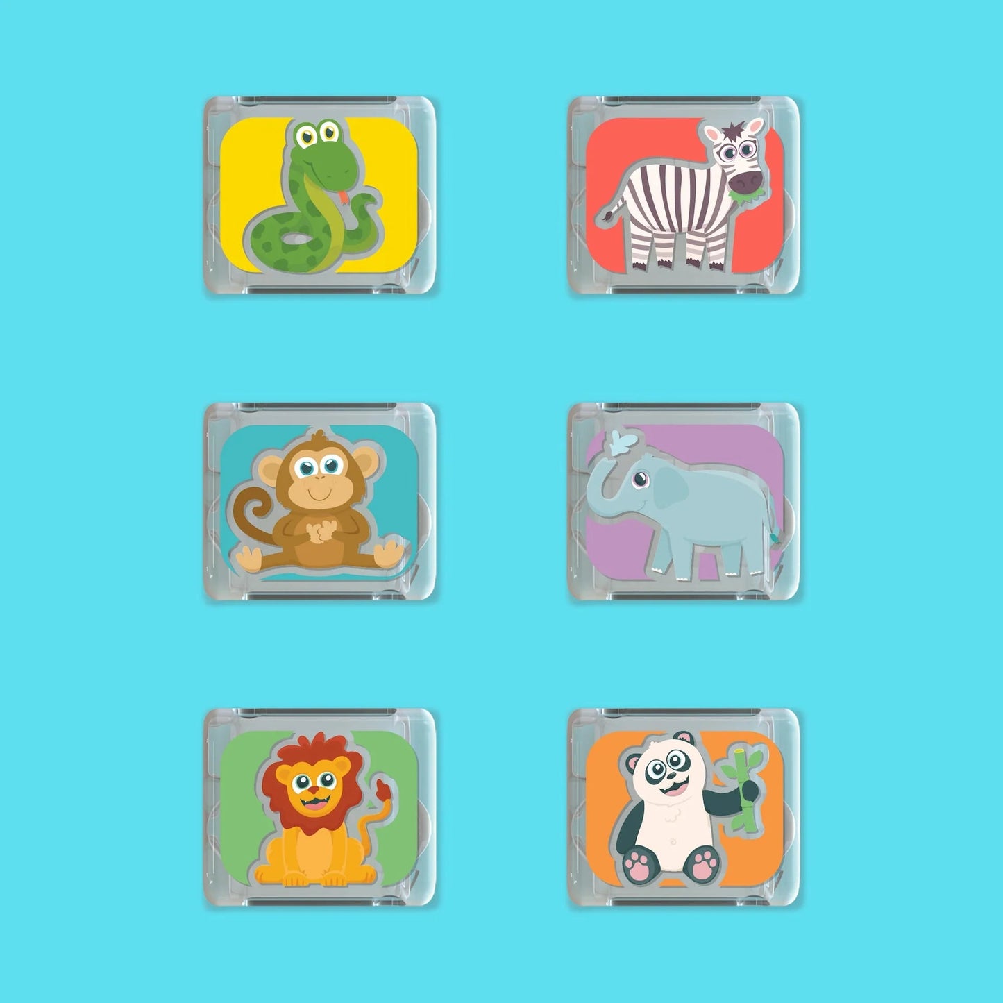 Limited Edition Light-Up Cubes 6-Pack Zoo Animals