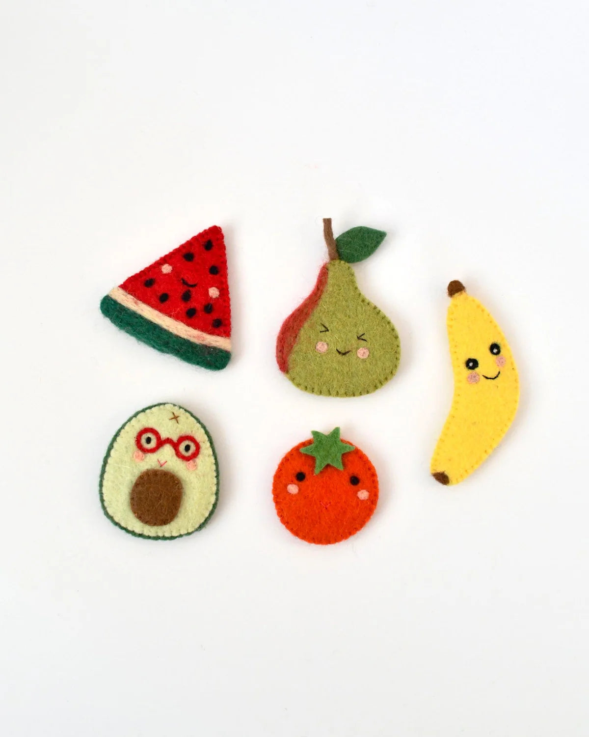 Felt Fruits Finger Puppet Set