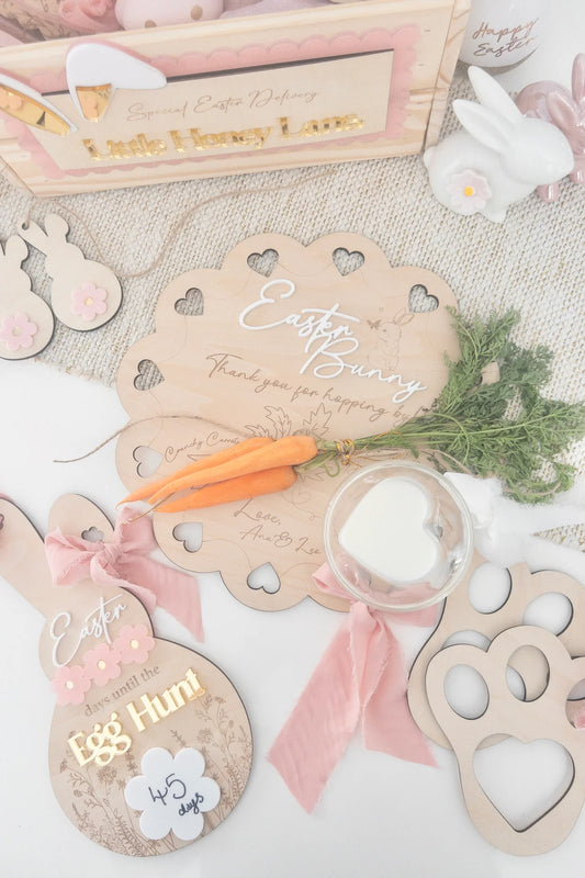 Easter Bunny Board - Sweet Scalloped Hearts