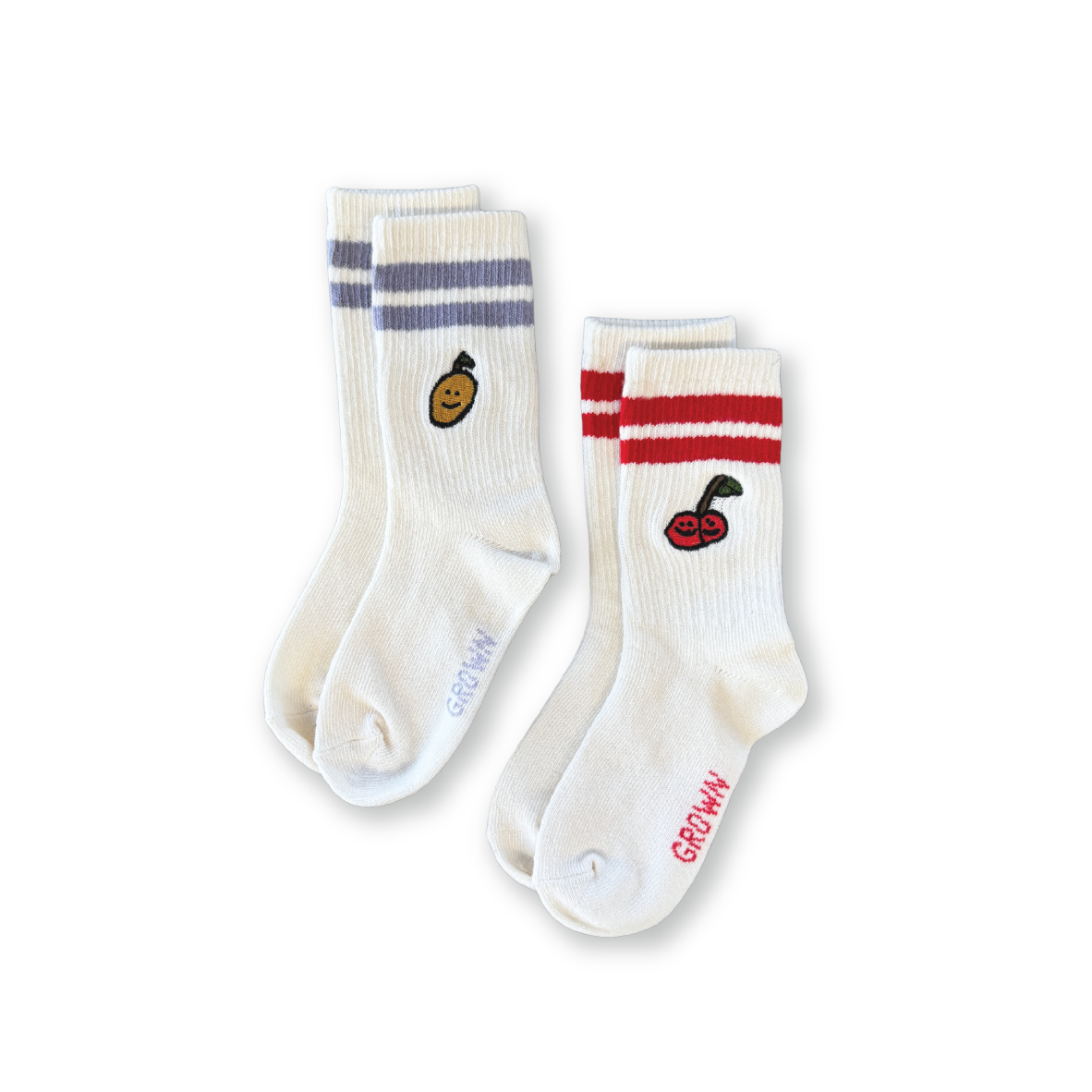 2-Pack Fruit Salad Cotton Socks - Milk
