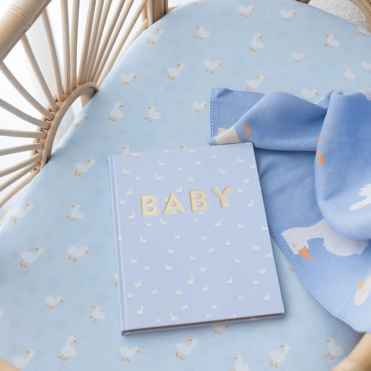 Blue Ducks Organic Fitted Bassinet Sheet/Change Pad Cover