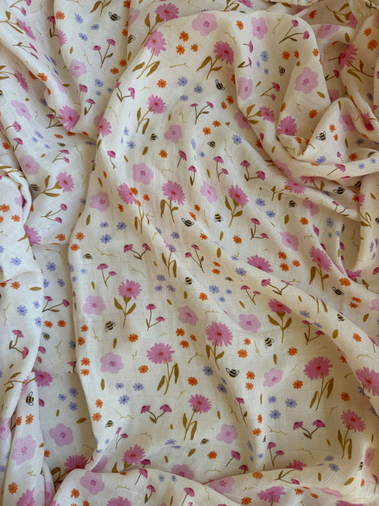 Spring Posy Baby Muslin Swaddle