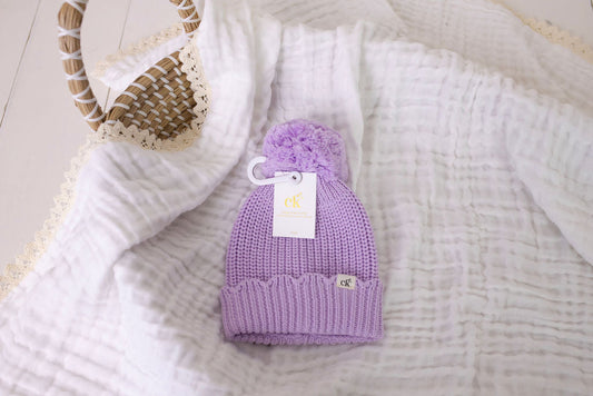 Baby Knit Beanie - Lilac