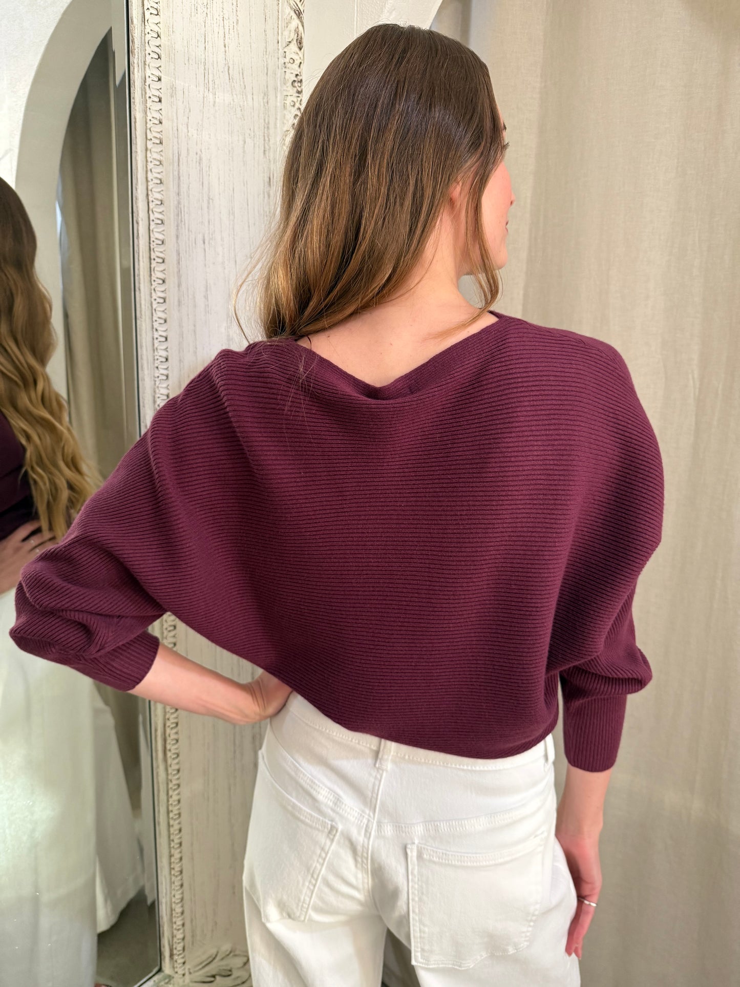 SCOTT KNIT JUMPER - BERRY