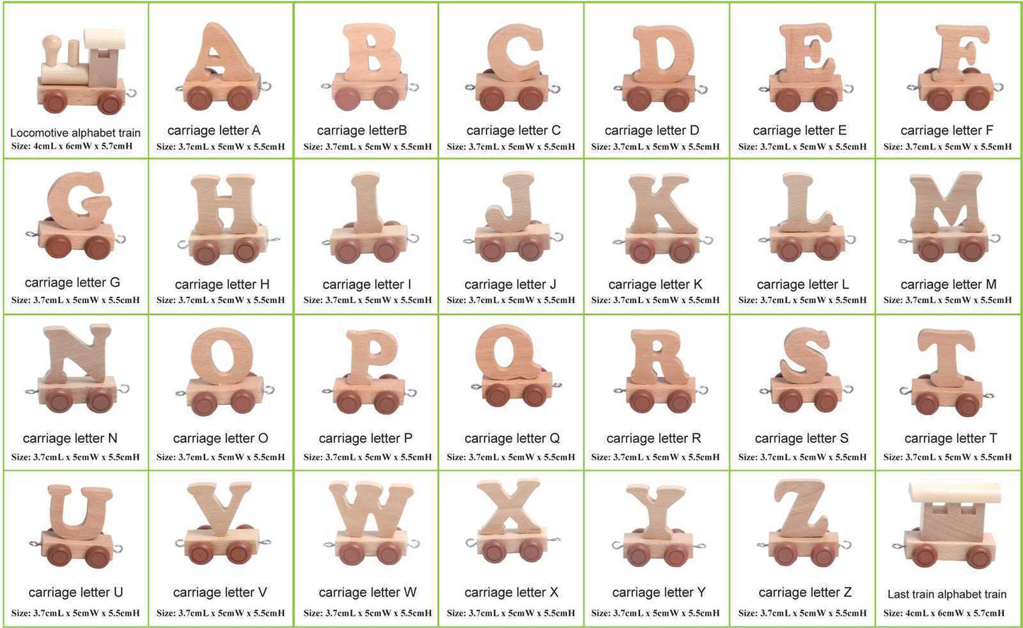 Personalised Alphabet Train