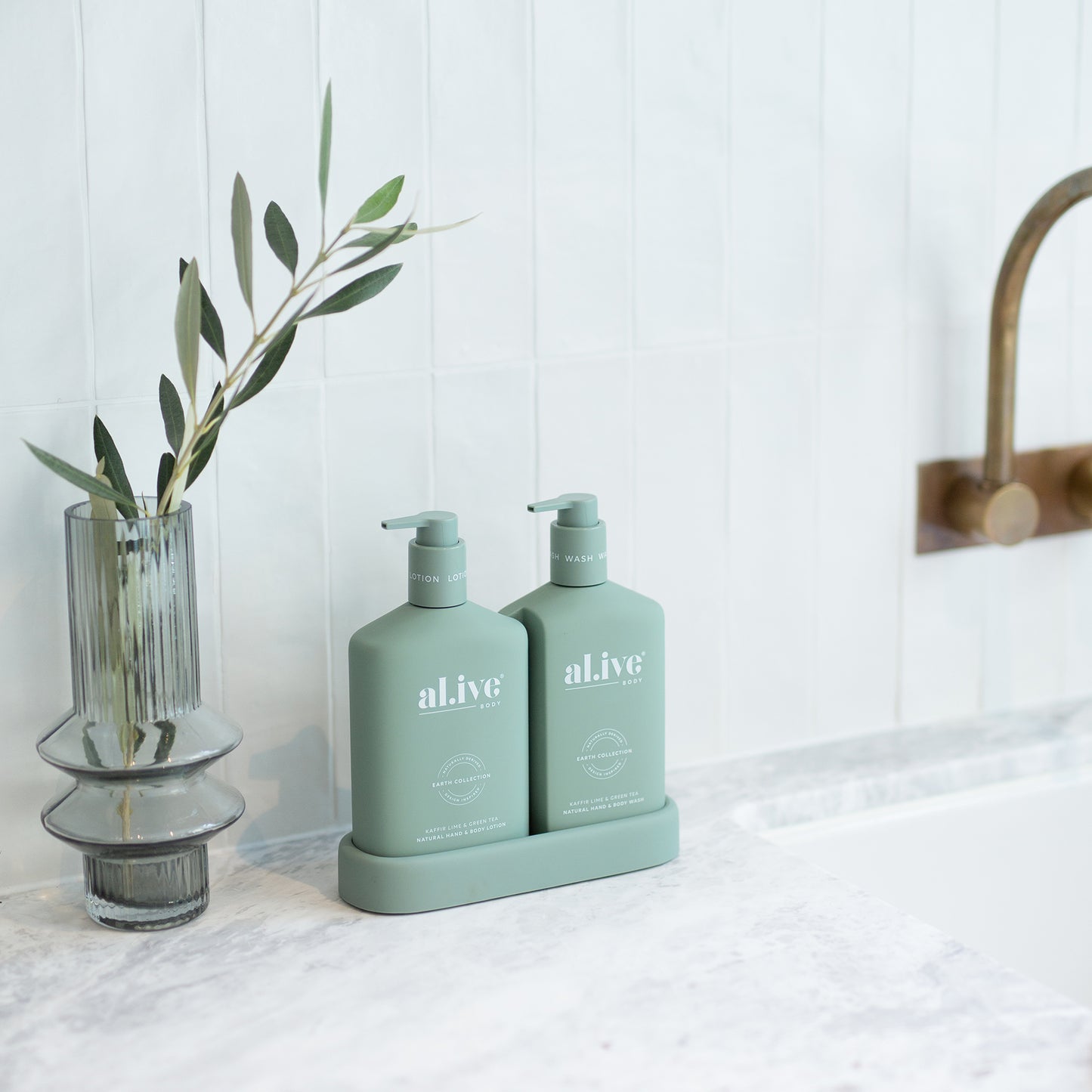 Al.ive Body Wash & Lotion Duo - Kaffir Lime & Green Tea
