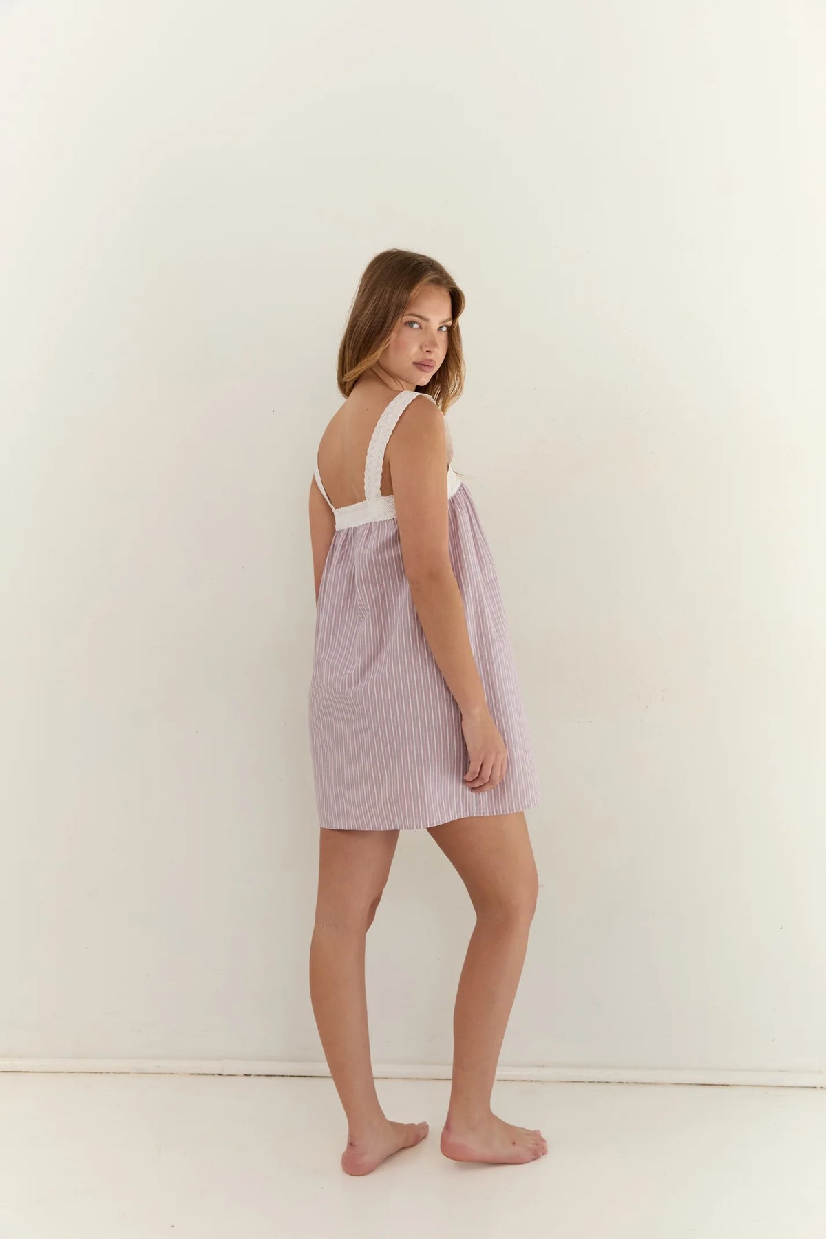 Valerie Mini Dress - Rosa Stripe