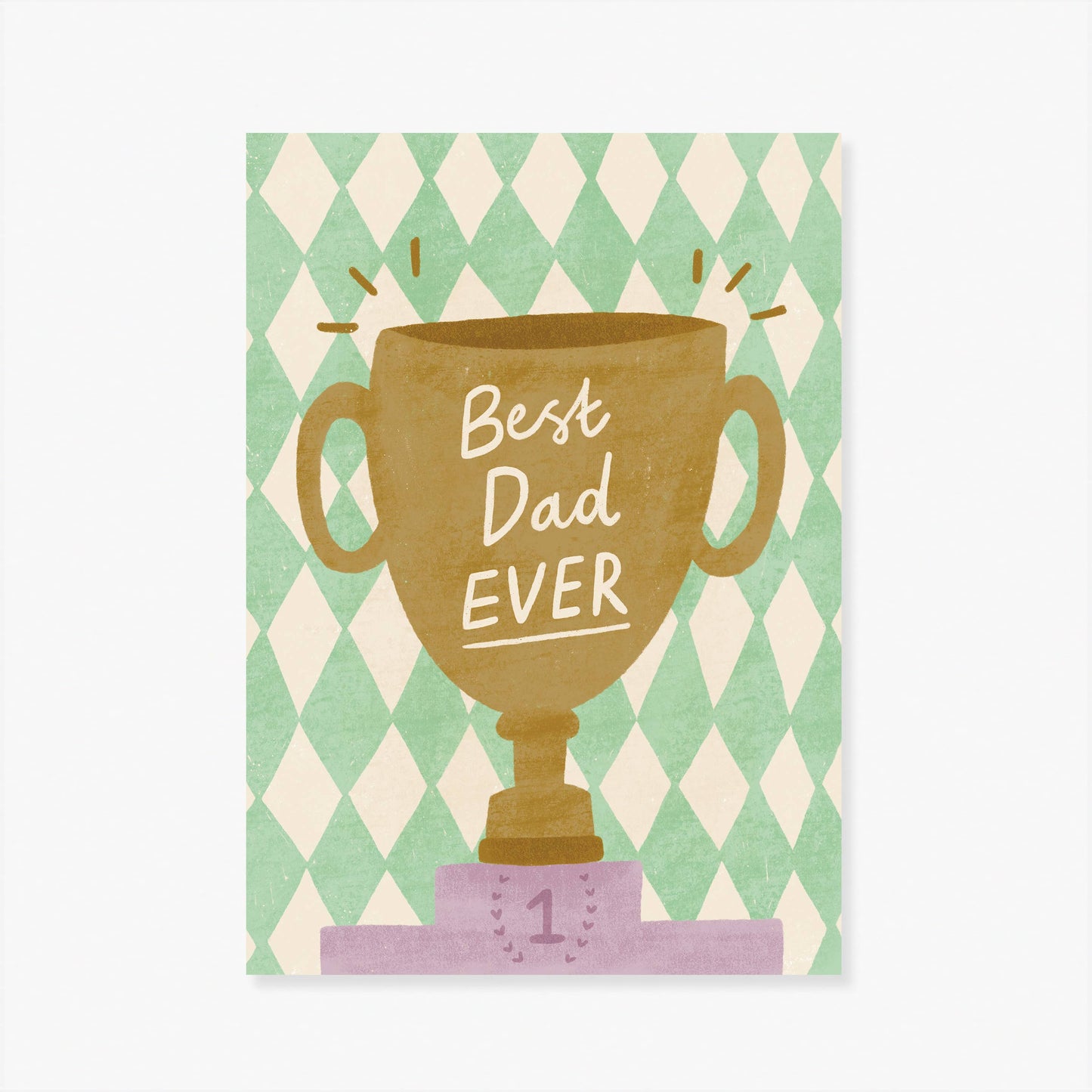 Best Dad Ever Trophy Card - Father’s Day Greeting | Dad Bday