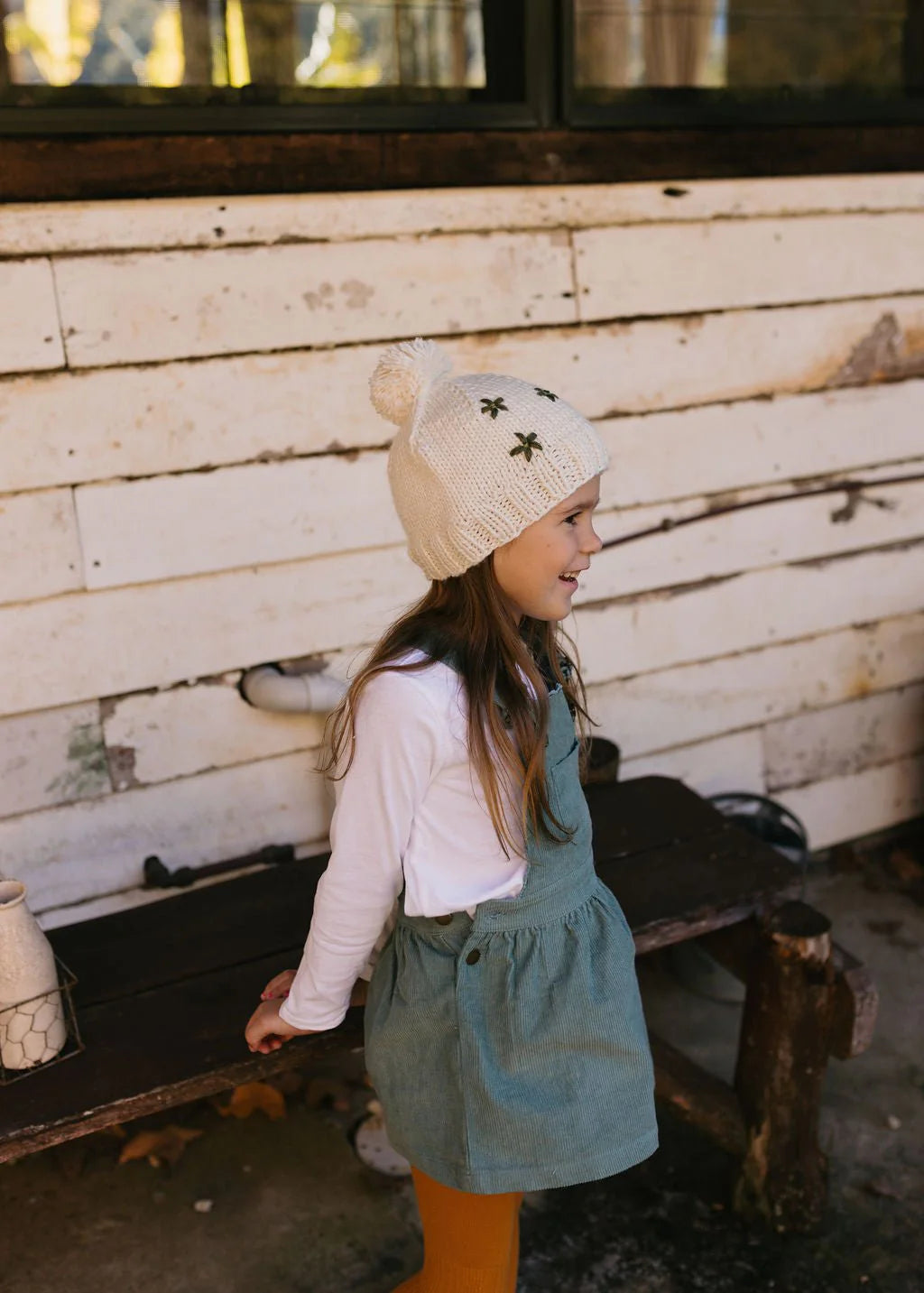 Daisy Beanie - Cream