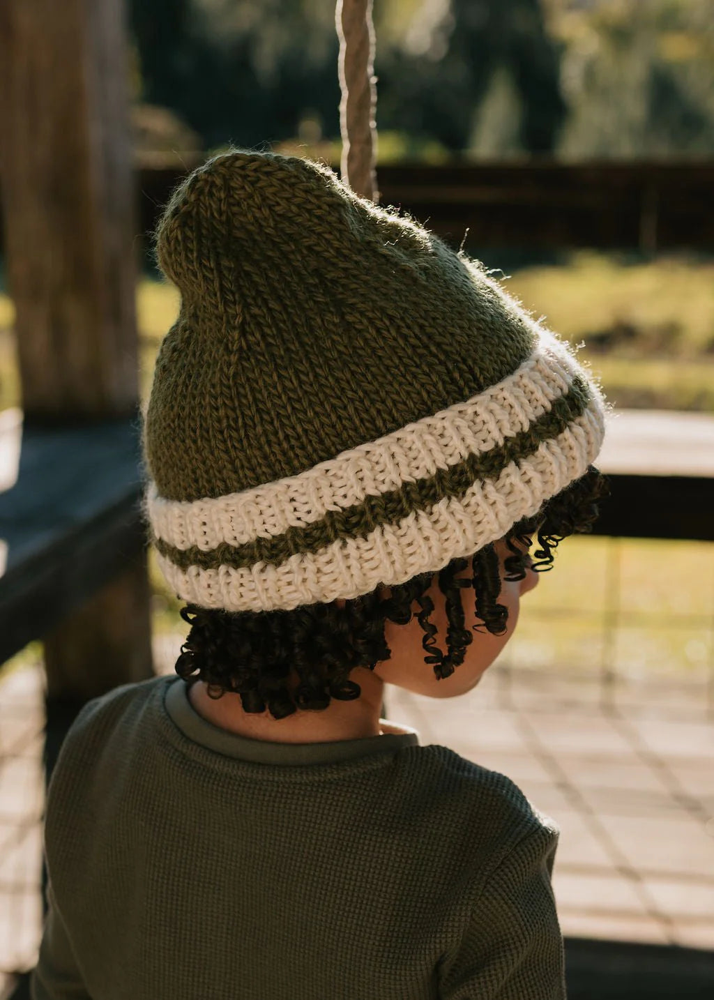 Denmark Beanie - Khaki and Cream