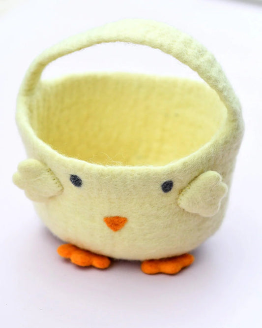 Felt Easter Egg Hunt Basket (Yellow Chick)