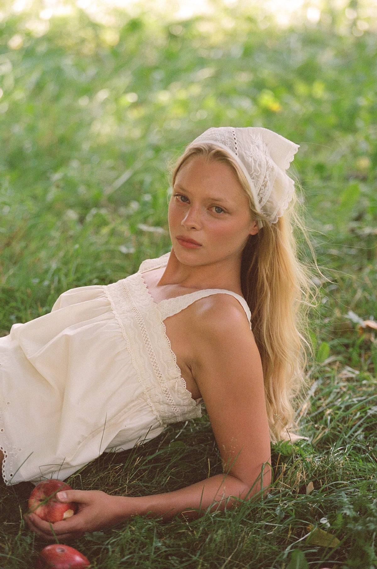 Lace Headscarf - Blanc 