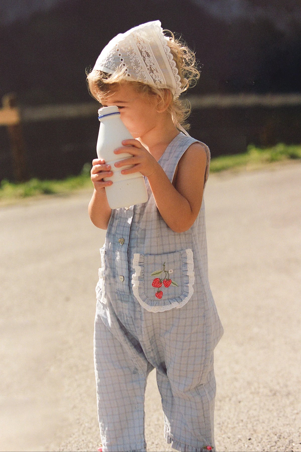 Charlotte Romper - Sky Gingham