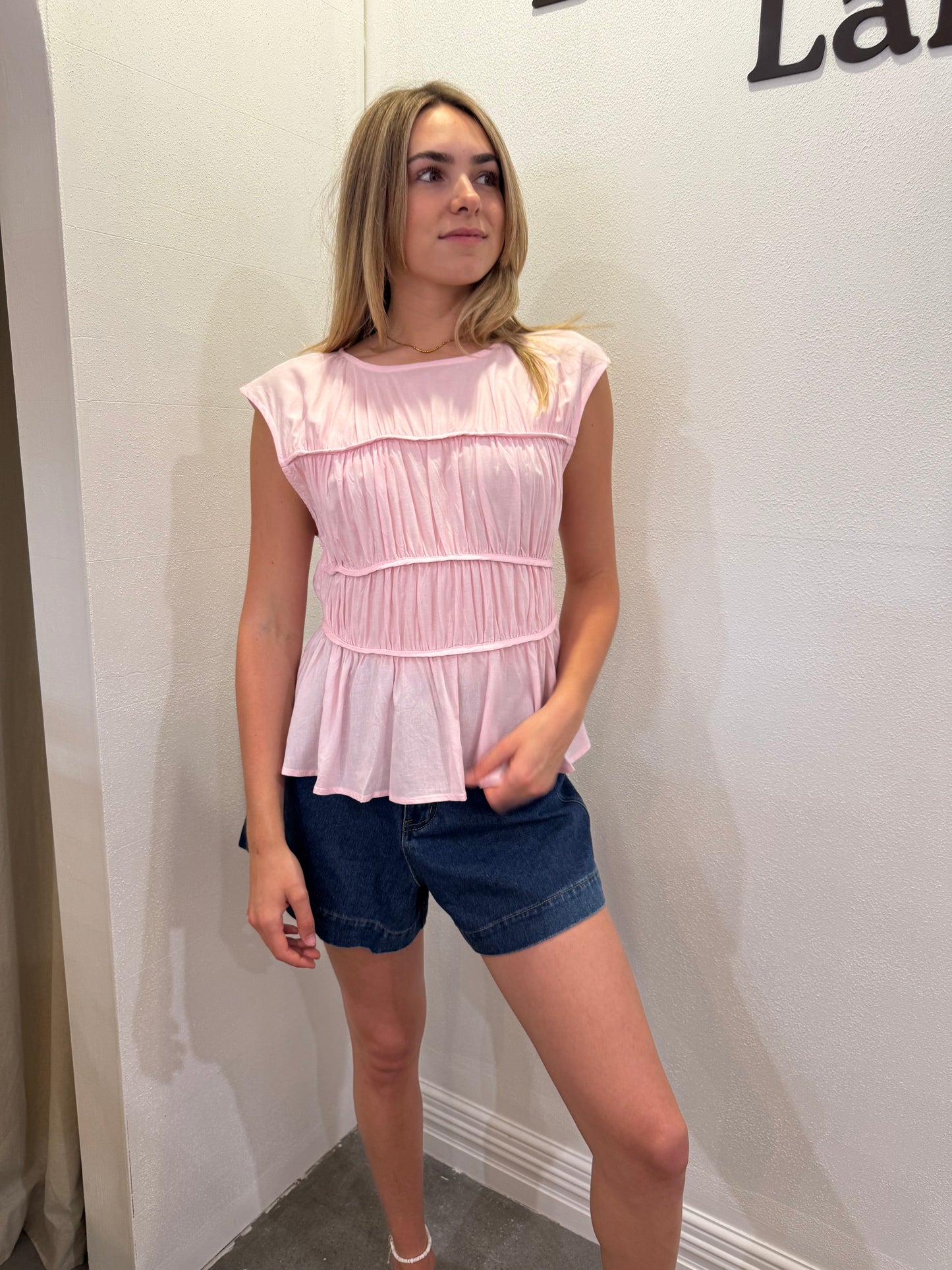 ISOLA TOP - BLUSH
