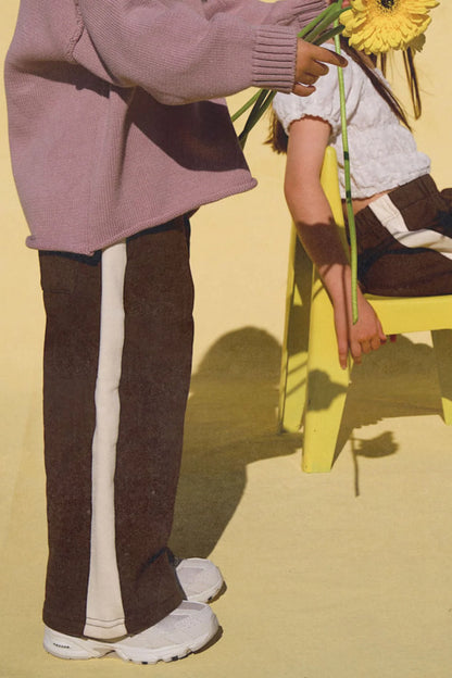 LITTLE. THE LABEL - CHARLIE RACER PANT CHOC