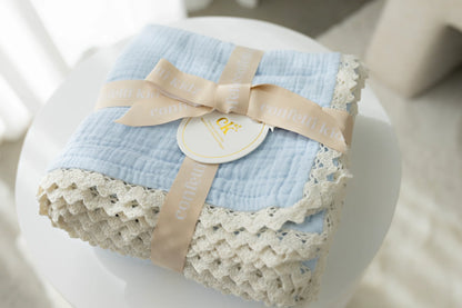 Classic Muslin Blanket | Soft Blue