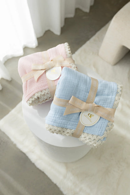 Classic Muslin Blanket | Soft Pink
