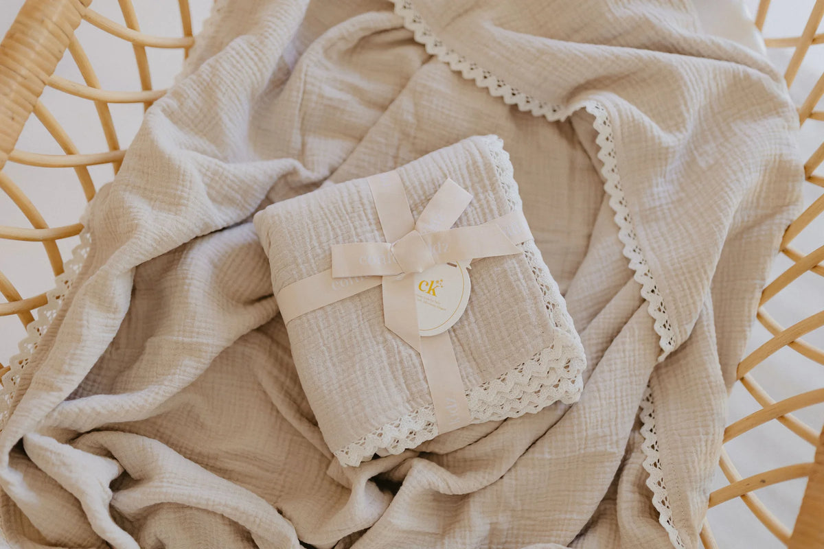 Classic Muslin Blanket | Oatmeal