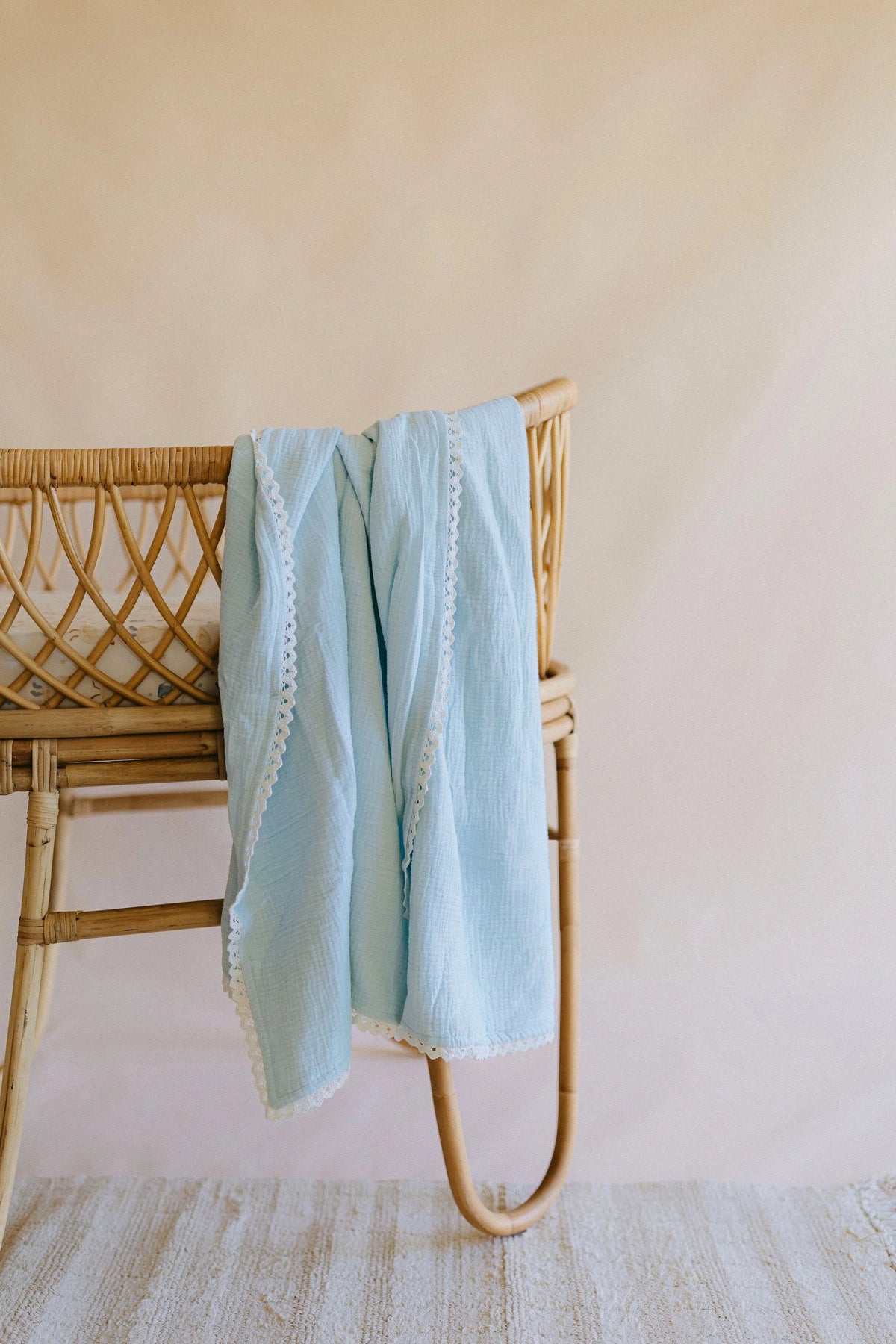 Classic Muslin Blanket | Soft Blue