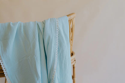 Classic Muslin Blanket | Soft Blue
