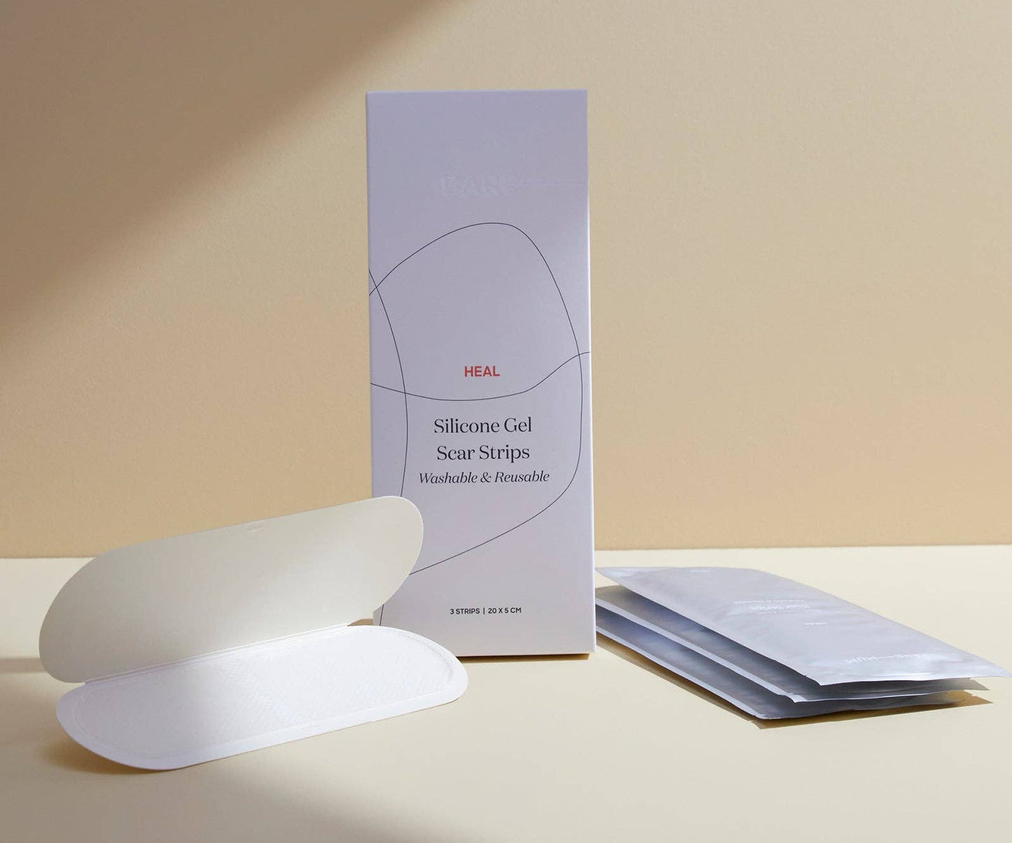 Silicone Gel Scar Strips: 3 STRIPS