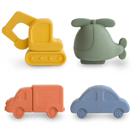 Mushie 4 Piece Bath Play Sets – Vehicles