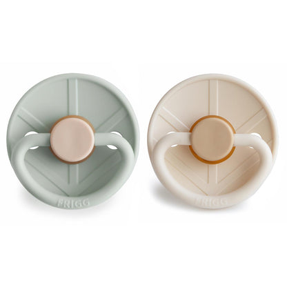 FRIGG Viking Pacifier 2 Pack Latex – 0-6 months / Sage and Cream